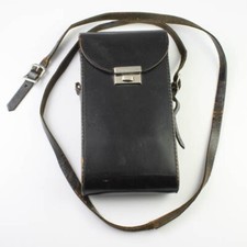 Unbranded - Folding Camera Black Leather Carry Case -Vintage - Parts or Repair