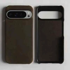 Genuine Pull-up Leather Case For Google Pixel 9 Pro XL Vintage Crazy Horse Cover