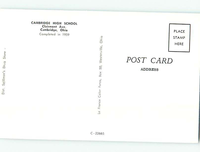 Chrome HIGH SCHOOL SCENE Cambridge Near Zanesville Ohio OH 10/19 AG6385 eBay