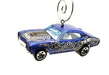 1970 Chevy Chevelle SS Taxi Christmas Ornament 1:64 Blue