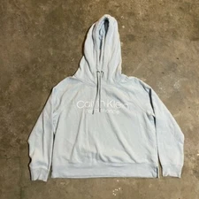 Calvin Klein Womens Gray Performance Long Sleeve Comfort Pullover Hoodies Size L