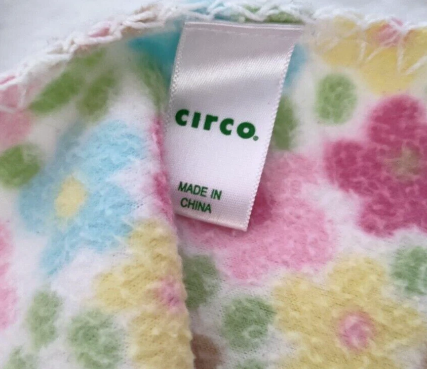 Circo Floral Fleece Baby Blanket Target Flower Thin Stitch Edge 30x40 htf Lovey - Image 2 of 3