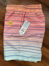  NWT Cat and Jack blue/orange/pink swim trunks boy's size M 8 Husky Tropical