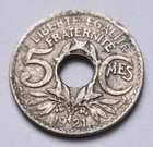 Pièce de monnaie 5 centimes Lindauer 1921 République Française