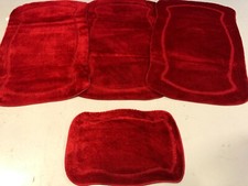 RÖMISCHE WASCHBARE ZIGEUNERMATTEN 4-TEILIG NEUE QUALITÄT RUTSCHFESTE LILIENDESIGNS ROTE TEPPICHE X