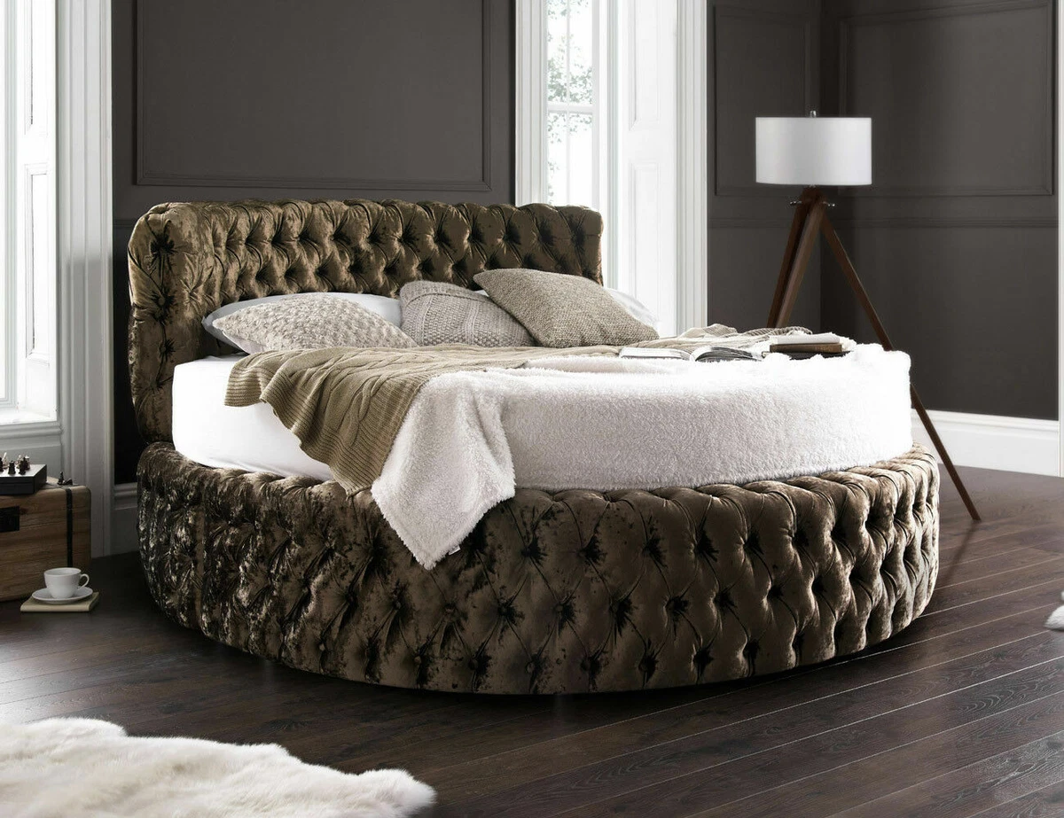 Round velvet headboard deals