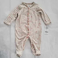 Baby Girls Cherry Snap-Up Footie Sleep & Play - 6 Months