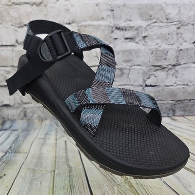 Chaco Z1 Classic Sport Sandals Mens 11 Black Blue Hiking Water Shoes Z/Cloud