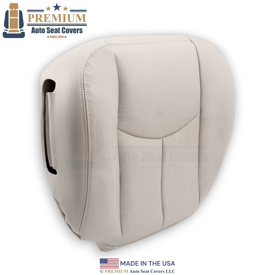 Cubiertas de repuesto delanteras neutras de cuero genuino neutras para Chevy Suburban 2003-2006 Foto 4 de 4