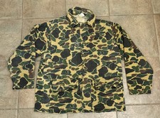Vintage SafTbak Shirt Brown Green Camo Frog Skin Jacket Hunting Lg-XL USA Made