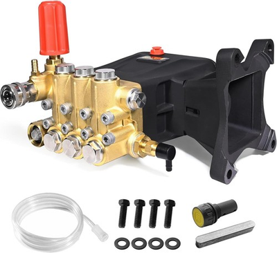 #ad TOOLCY 4300 PSI Pressure Washer Pump 1quot; Shaft Horizontal Triplex Plunger 4.0 GPM $279.99