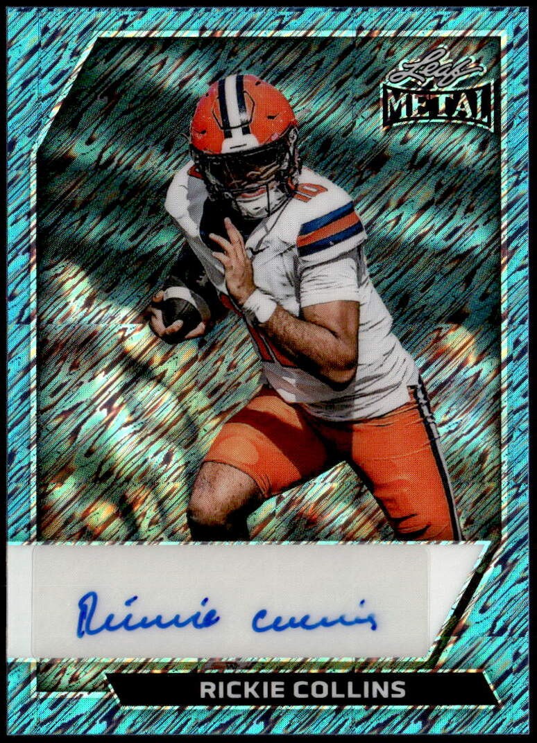 2026 Leaf Metal #BA-RC1 Rickie Collins Base Autographs Shimmer Platinum Blue #/8