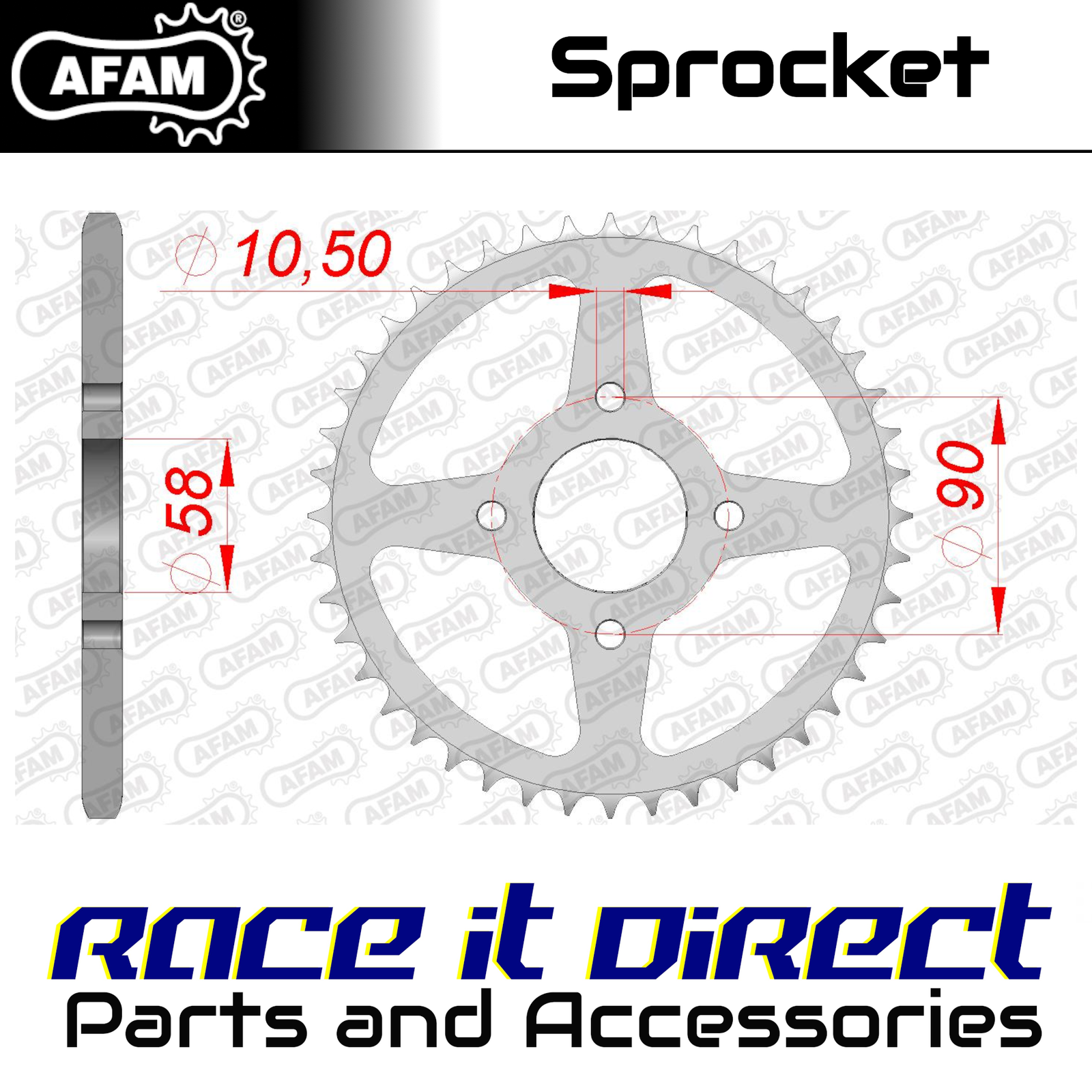 AFAM 10221-44 REAR STEEL 44T, 520