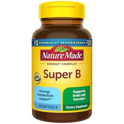 Nature Made Super B Energy Complex Supplement Brain Cell Function Support, 60ct