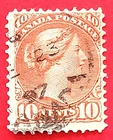 Canada Stamp #45  "Small Queen Issue" Used