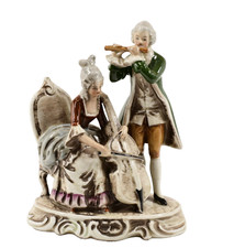 ➡️Lippelsdorf Porcelain Figurine Rococo Couple Musician Hand Painted 70s GERMANY