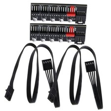2pcs 5 Port PWM Fan Hub Splitter Speed Controller Adapter PC Fan Motherboard