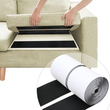 QZS Nylon Heavy Duty Double Sided Tape 3.9x78.7In Black for Couch Cushions