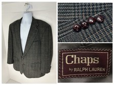 Chaps Ralph Lauren Vintage Tweed Blazer Size 42 English Country Academia READ
