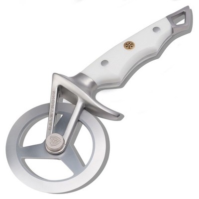 Pizza Wheel Cutter Heavy Duty Stainless Steel White G10 Handle Dalstrong Orbit