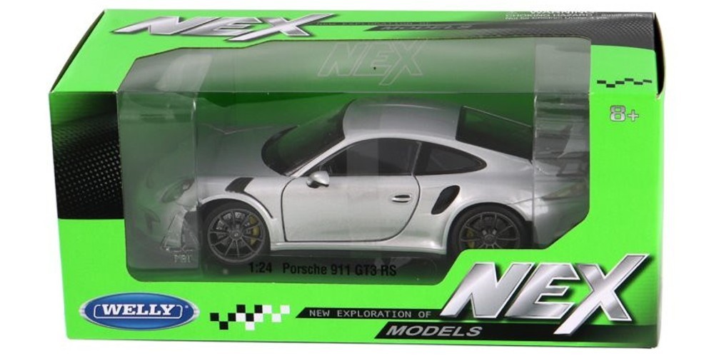 【新品未使用】Porsche 911 GT3 RS ミニカー 1 of 2016 2016 Porsche 911 GT3 RS 1/24 Scale Diecast Model by Welly - SILVER