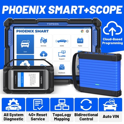 TOPDON Phoenix Smart&Scope Diagnostic Tablet ECU Online KEY Coding UTLRA MAX