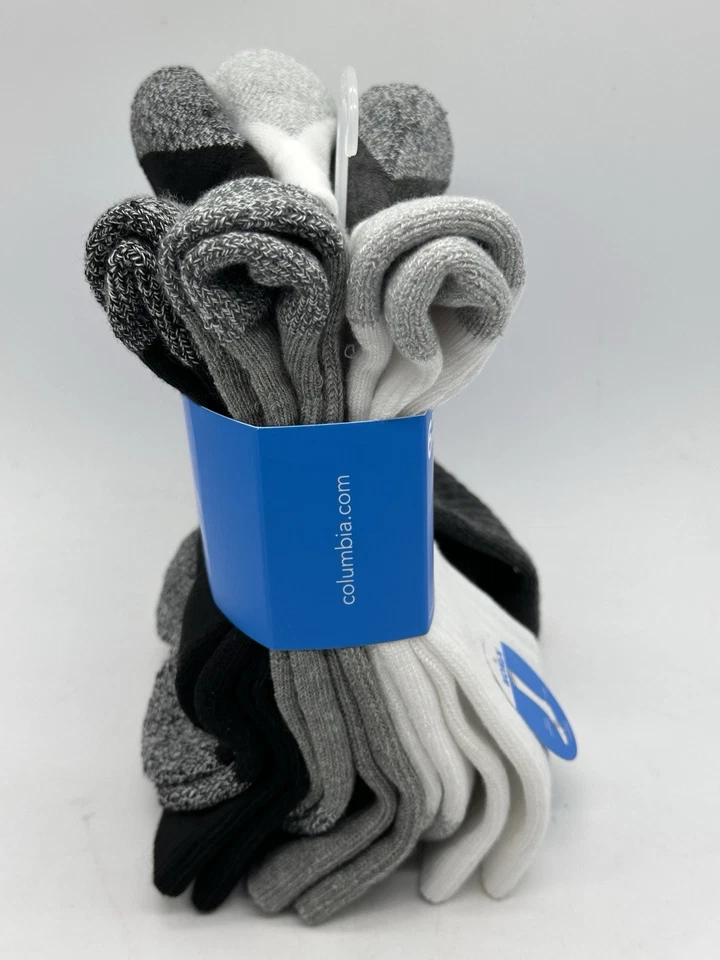 НОВЫЙ 6 ПАРА УПАКОВКА ЖЕНЩИН COLUMBIA SPORTS ЭКИПАЖА НОСКИ ПОЛОВИНА ПОДУШКИ РАЗМЕР 4-10 - Изображение 4 из 4