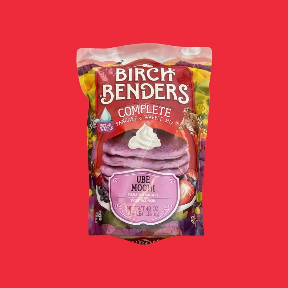 PACK de 2 dobladoras de abedul Ube Mochi mezcla de gofres para panqueques sin gluten 2,5 libras, total 5 libras Foto 2 de 4