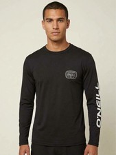 O'Neill Mens UPF 50 Sun Protection Long Sleeve Rashguard Shirt NWT Black Small