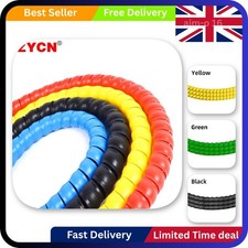 2M Flexible Spiral Wrap Cable Sleeve Wire Protector Cord Management Tube 8mm 10m