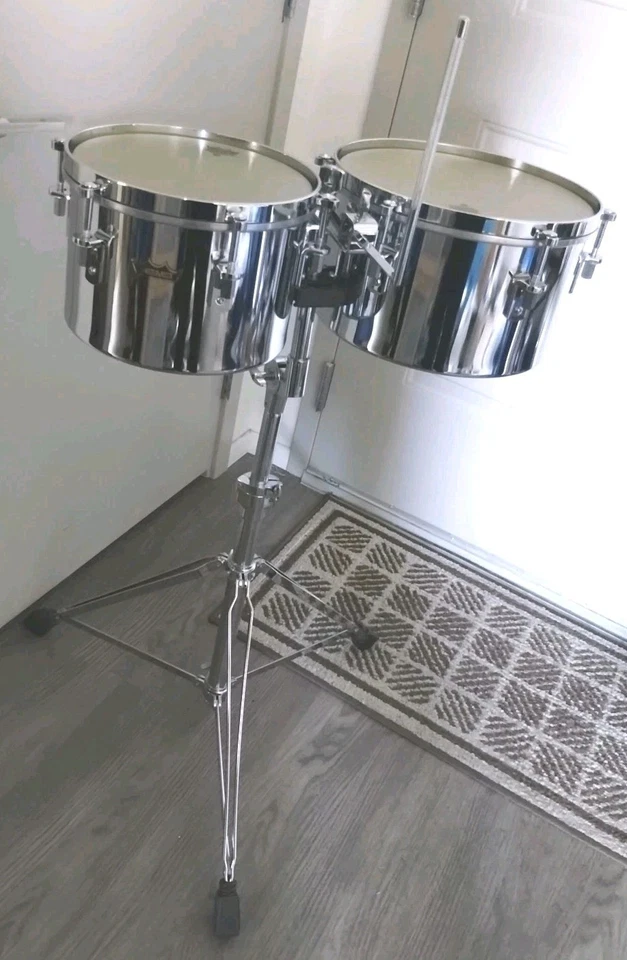 Novo Conjunto de Timbales Remo Valencia 10" & 12" Timbales Profissionais de Alta Qualidade - Imagem 2 de 4
