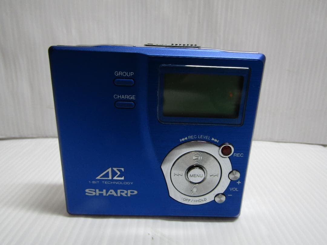 Sharp MD Player MD DR7 MDLP Walkman Recorder Blue Used Japan