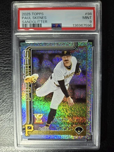 2025 Topps Paul Skenes Sandglitter Rookie Card #98 Graded PSA 9 MINT Pirates RC