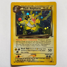 Nintendo Pokémon TCG Neo Destiny Dark Ampharos Holo Rare 1/105 EN 2000 70HP