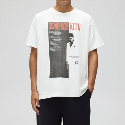 Kith for Scarface Film Poster Vintage Tee White Cotton T-Shirt