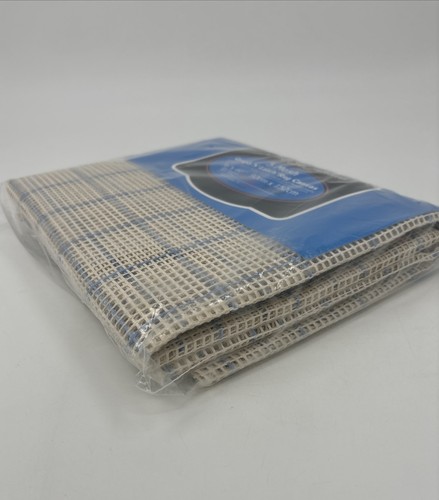 Vintage MCG Textiles Graph 'N Latch Rug Canvas 36"x60" 5-Mesh Blue Grid NIP - Picture 3 of 5