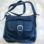 Chaps Black Crossbody Hobo Handbag Shoulder Bag NICE