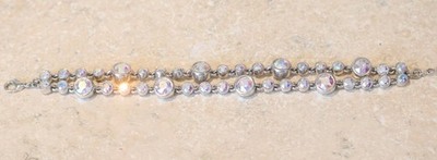 Touchstone Crystal Bracelet GLAM AB Adjustable 7 1/4-9'' Stunning!  B117