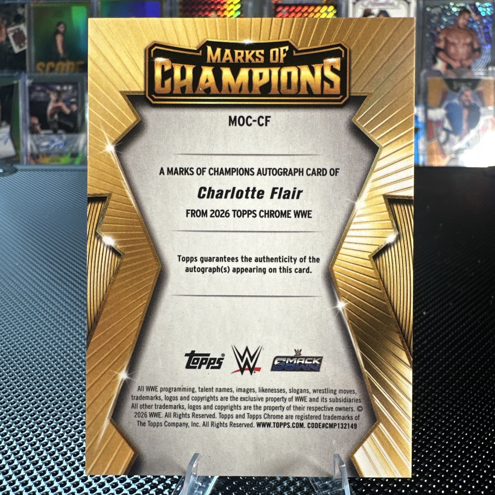 2026 Topps Chrome WWE Marks Of Champions Auto Charlotte Flair # /50 view 2