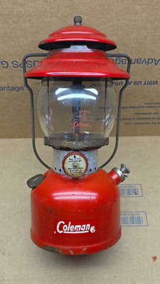 #ad #ad Vintage RED COLEMAN 200A SINGLE MANTLE LANTERN PYREX 1964. NICE $8 Shipping $59.00
