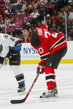Left wing Jay Pandolfo New Jersey Devils awaits the faceoff - Ice Hockey Photo