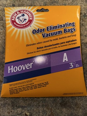 New Package Arm & Hammer Hoover Type A -3 Odor Eliminating  Vacuum Bags