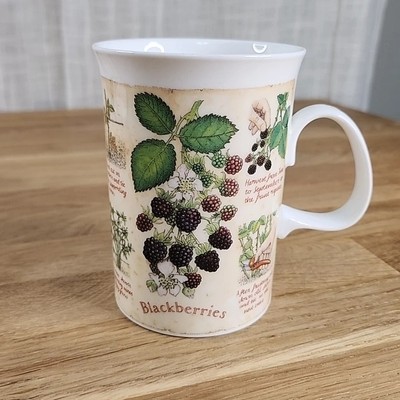Dunoon Cultivated Fruit Mug Cup 8 Oz Blackberries Red Currants Richard Partis