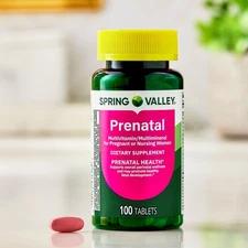 Spring Valley Prenatal Multivitamin 100 Count for Pregnant Nursing Women Tablets