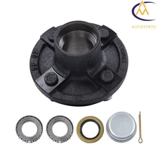 Trailer Hub Kit 4 on 4" For 2000 lbs 1" Spindle Axles With Trailer Bearing Kit