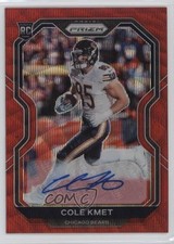 2020 Panini Prizm Rookie Red Wave Prizm Auto 119/149 Cole Kmet #305 Auto 13c1