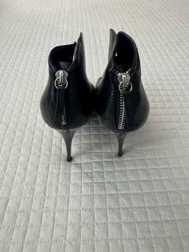 GIUSEPPE ZANOTTI Peep Toe Ankle Black Boots Size EU 40 US 9 - Picture 5 of 12