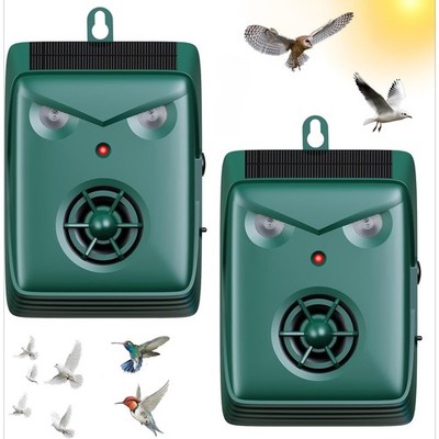 1/2pcs Solar/USB Dual Power Bird Repellent, Soundwave Technology Automatic