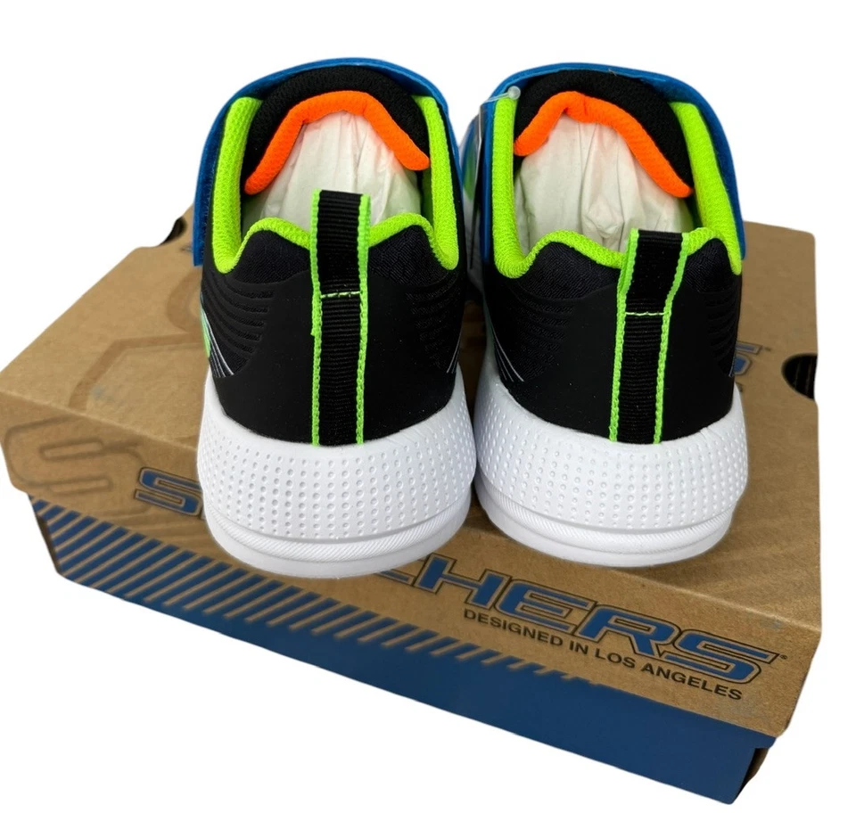 Zapatos Skechers Niños EE. UU. 3 Microspec Advance Aqua/Púrpura #303575L/AQPR Foto 4 de 4