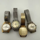 LOT OF 4 VINTAGE Mechanical MENS TIMEX WATCHES Sold As Is For Parts